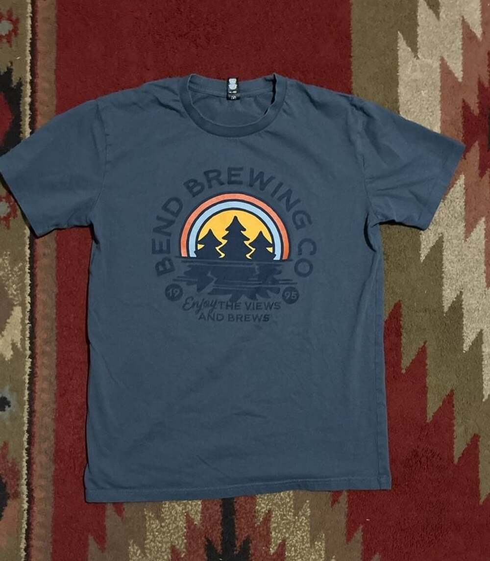 AS Colour Bend Brewing Co Staple T-Shirt Size M Blue Graphic